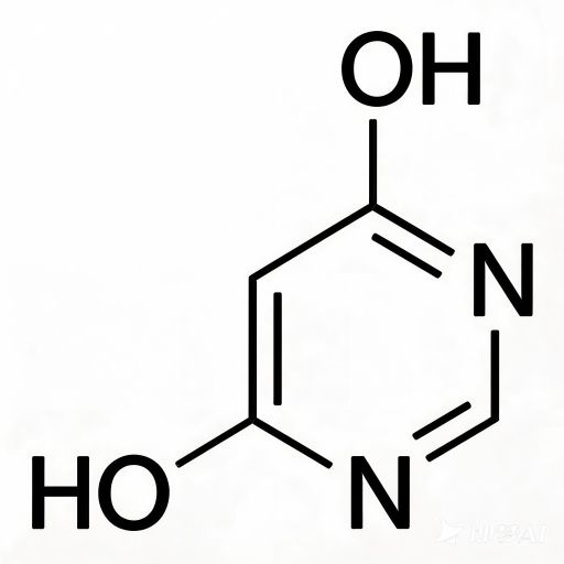 4,6-Dihydroxypyrimidine structural formula diagram