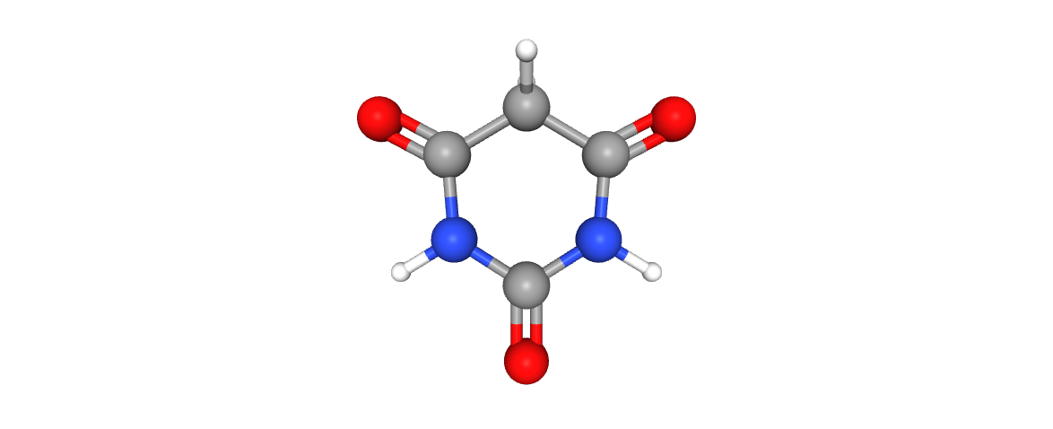 3D Structure Diagram of Barbituric Acid