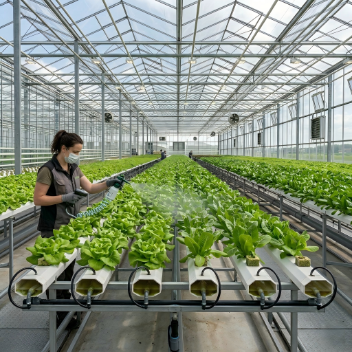 Modern greenhouse tomato soilless cultivation