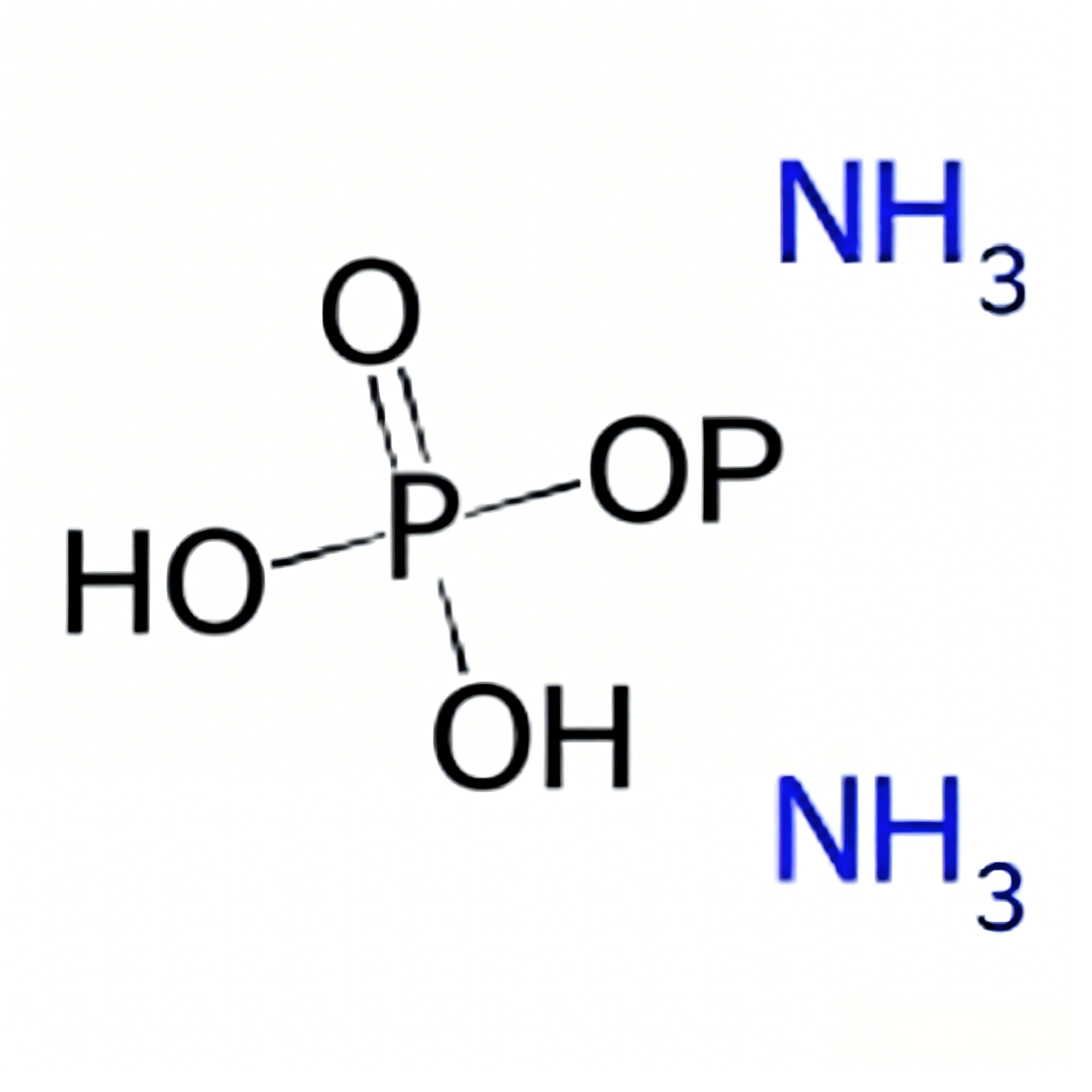 Diammonium Phosphate Structural Formula Diagram