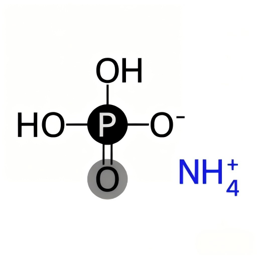 Ammonium Dihydrogen Phosphate Structural Formula Diagram